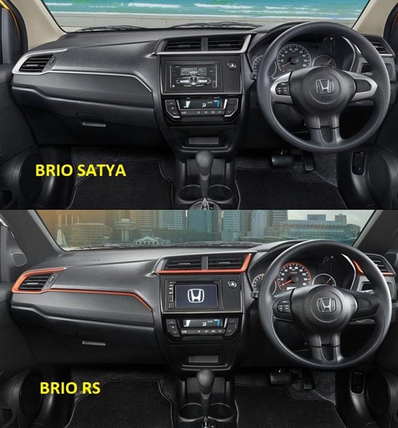 Perbedaan interior Brio Satya dan RS