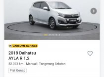 Jual Daihatsu Ayla 2018 1.2L R MT di Banten